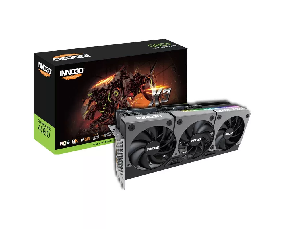 Видеокарта Inno3D GeForce RTX 4080 X3 16GB GDDR6X 2