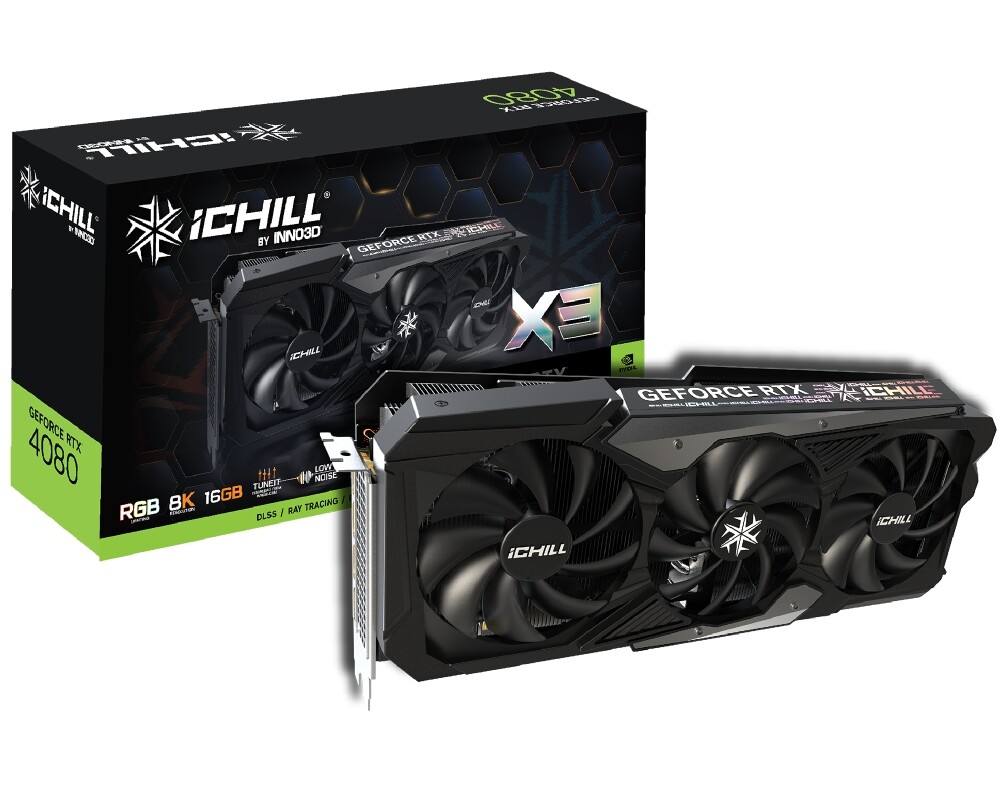 Видеокарта Inno3D GeForce RTX 4080 ICHILL X3 16GB GDDR6X 2