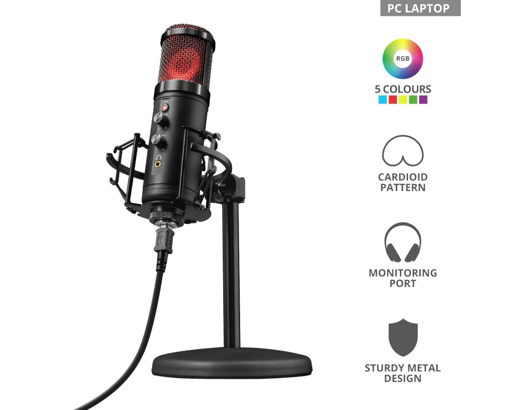 Микрофон TRUST GXT 256 Exxo Streaming Microphone 7