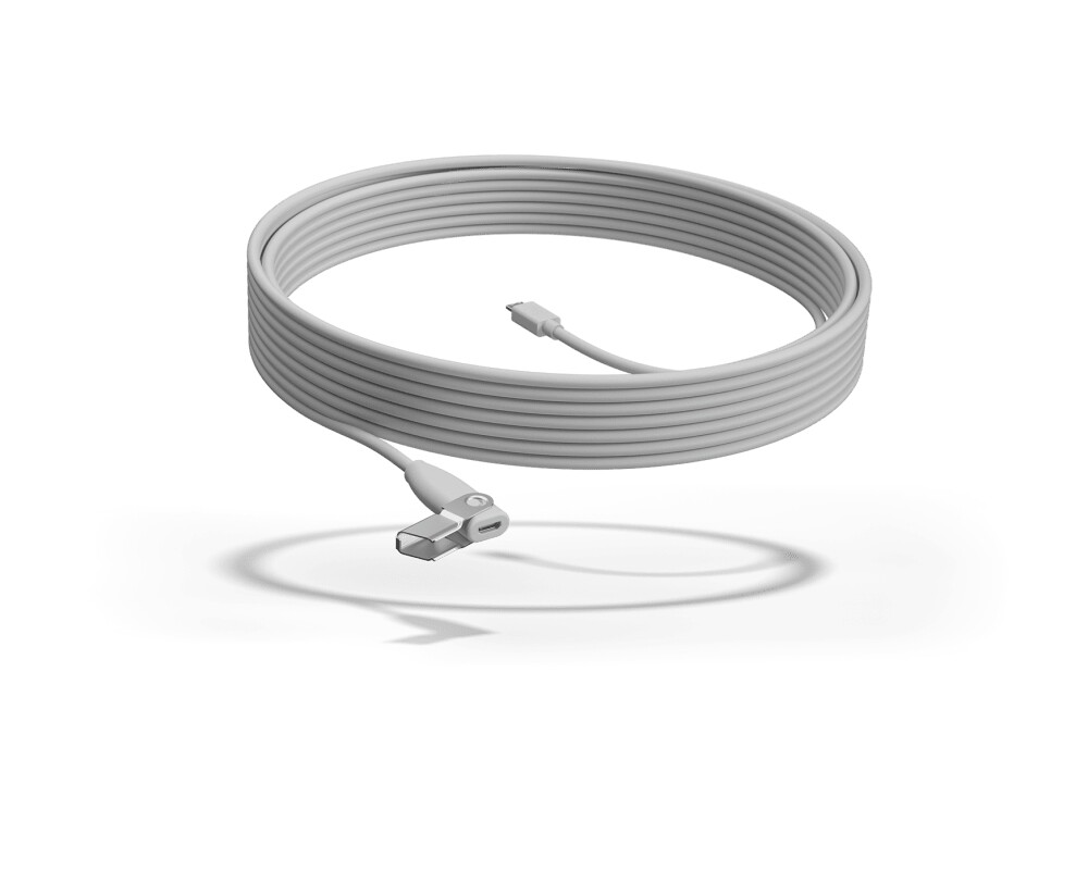 Кабел Logitech Rally Mic Extension Cable Off White 2