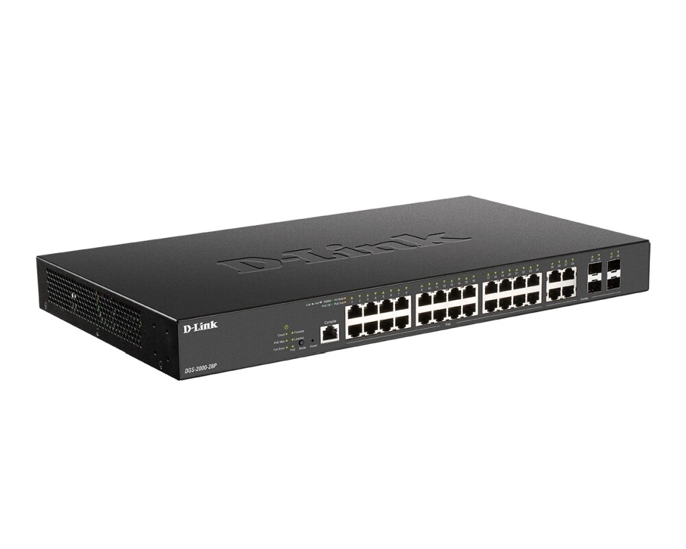 Switch (Комутатор) D-Link 24-port PoE Gigabit Managed Switch + 4 Combo 1000BaseT/SFP 2