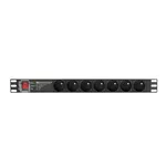 <span>Електрически филтър</span> Lanberg power distribution unit (PDU) PRO 19" 1U 16A 2M 7X FRENCH OUTLETS SPD-3MP Black <span class='catalog-num-in-name'>PDU-PRO-07E-0200-BK</span> - 