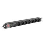 Електрически филтър Lanberg power distribution unit (PDU) PRO 19" 1U 16A 2M 7X FRENCH OUTLETS SPD-3MP Black 2
