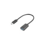 <span>Адаптери</span> Lanberg Adater Cable USB-C(M) 3.1->USB-A(F) OTG 15CM Black <span class='catalog-num-in-name'>AD-UC-UA-04</span> - 