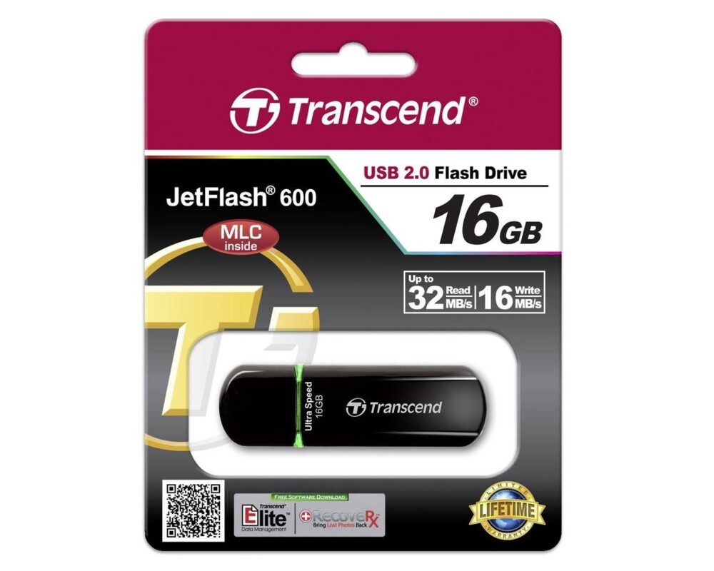 Флаш памет Transcend 16GB JETFLASH 600 (Green) 4