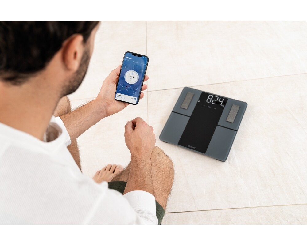 Смарт кантар Beurer BF 500 BT diagnostic bathroom scale in black 6