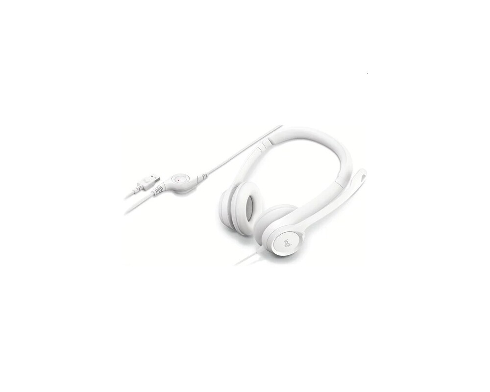 Слушалки Logitech H390 USB Computer Headset - OFF-WHITE - USB - N/A - EMEA-914 2
