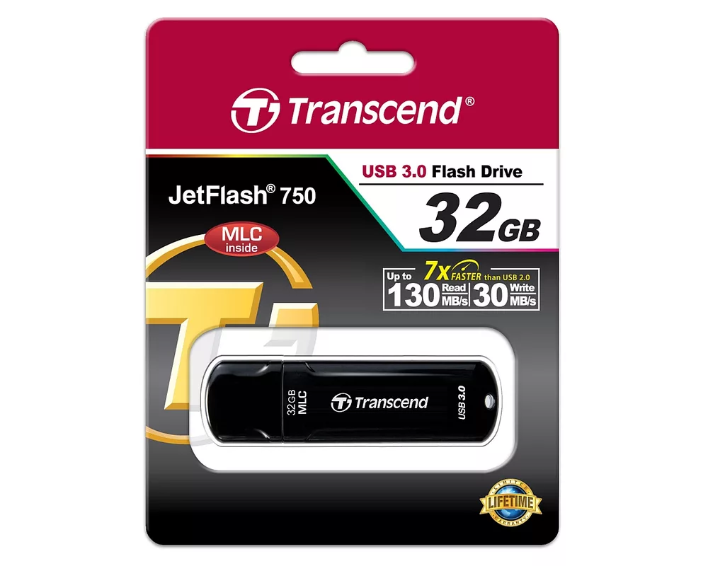 Флаш памет Transcend 32GB JETFLASH 750 3