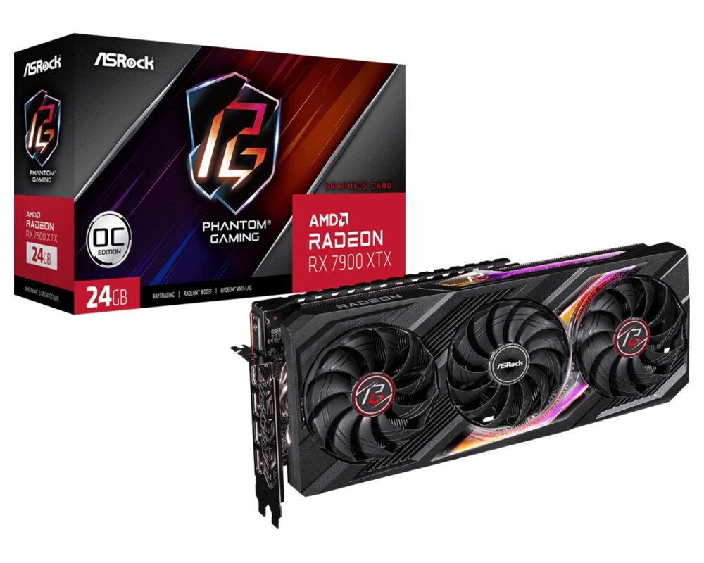 Видеокарта ASRock Radeon RX 7900 XTX Phantom Gaming OC 24GB GDDR6 6