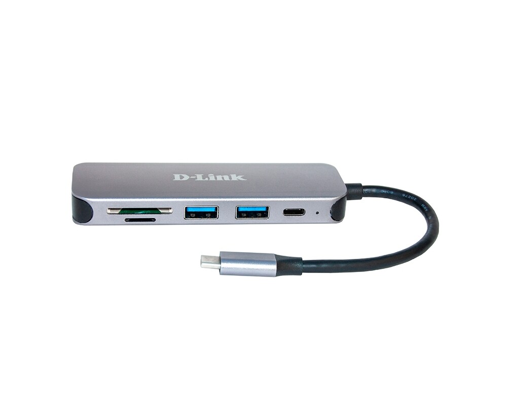 USB хъб D-Link 5-in-1 USB-C Hub with Card Reader 2