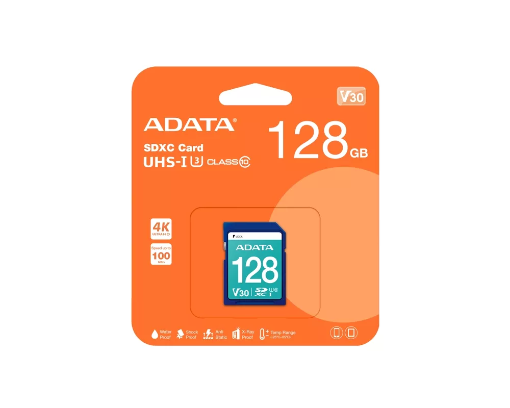Флаш карта 128GB SDXC UHS-I U3 V30S ADATA 2