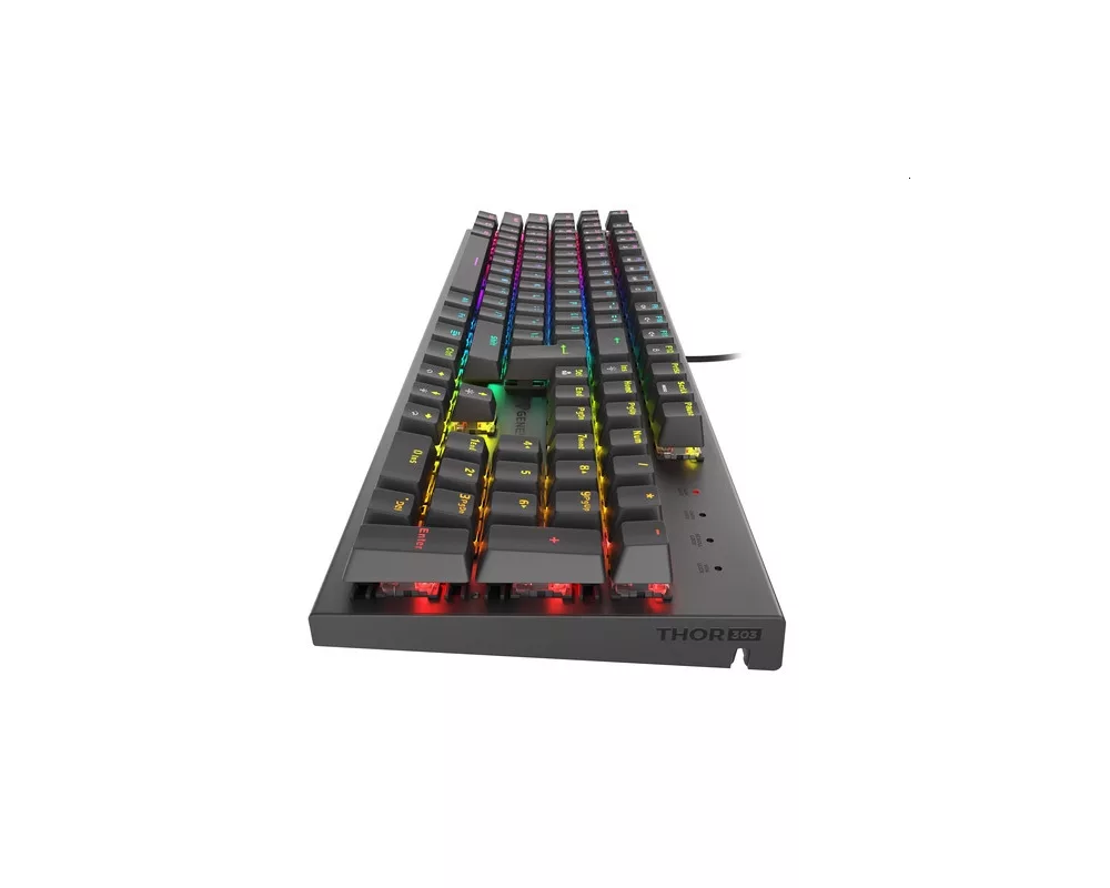 Клавиатура Genesis Mechanical Gaming Keyboard Thor 303 RGB Backlight Red Switch Hot Swap US Layout Black 3