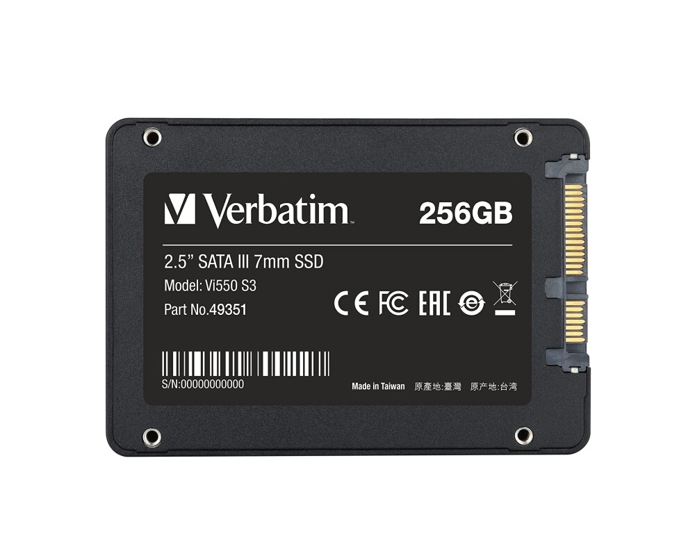 SSD Verbatim Vi550 S3 2.5" SATA III 7mm SSD 256GB 3
