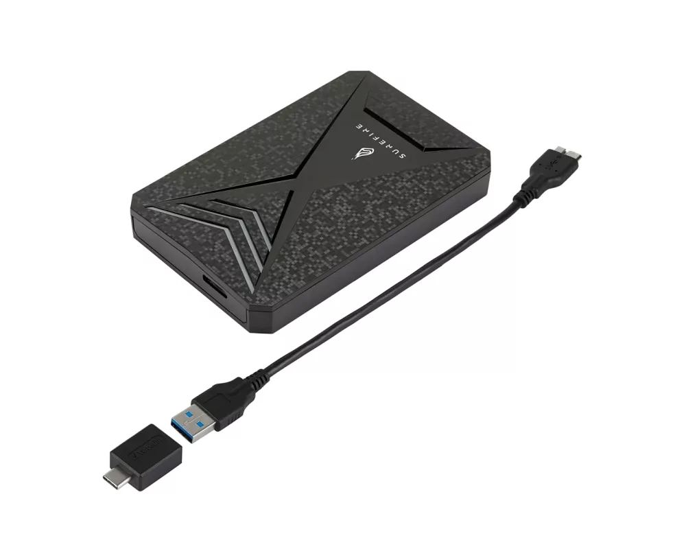 SSD Verbatim SureFire 2.5" Gaming Bunker SSD USB 3.2 Gen 1 1TB Black 3