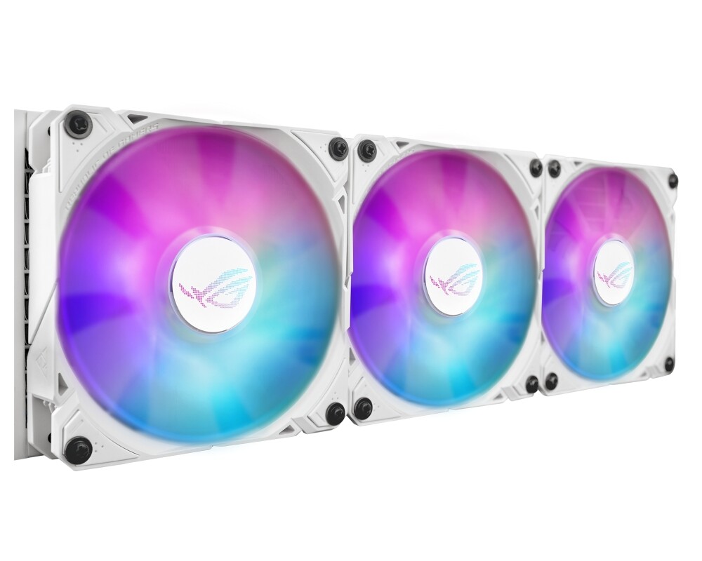 Охладител за процесор ASUS ROG RYUO III 360 ARGB white edition all-in-one CPU liquid cooler with Asetek 8th gen pump solution and Anime Matrix LED Display 15