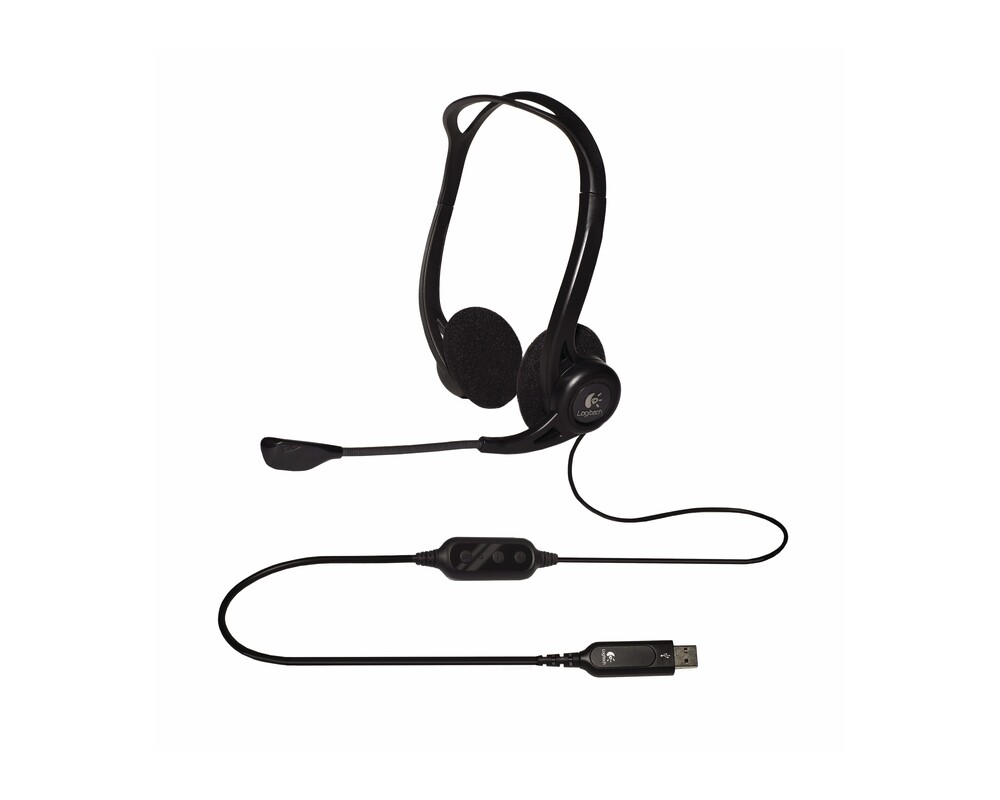 Слушалки Logitech PC 960 Stereo Headset USB 4