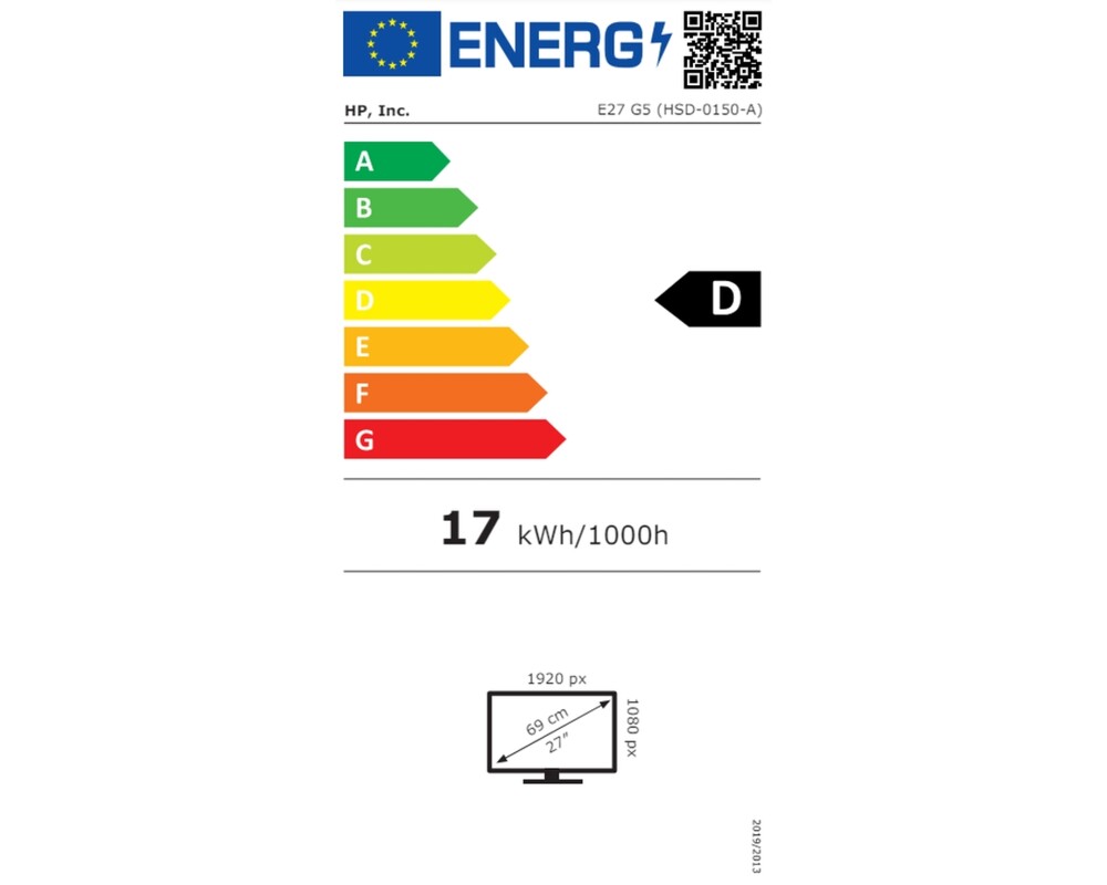 Монитор HP E27 G5 27inch FHD Monitor 1920x1080 16:9 HDMI DP 3 11