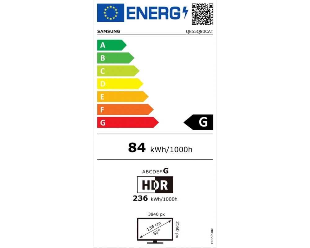 Телевизор Samsung 55'' 55Q80C 4K QLED  9
