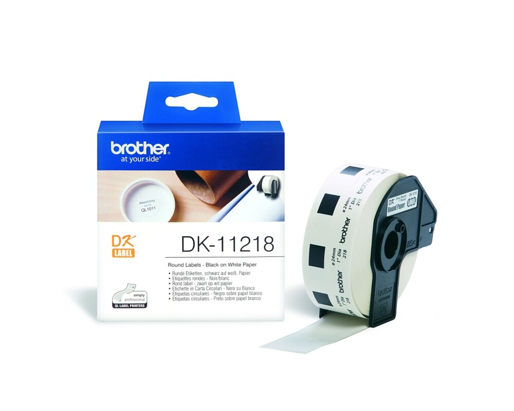 Консуматив BROTHER P-Touch DK-11218 die-cut round label 24x24mm 1000 labels 3
