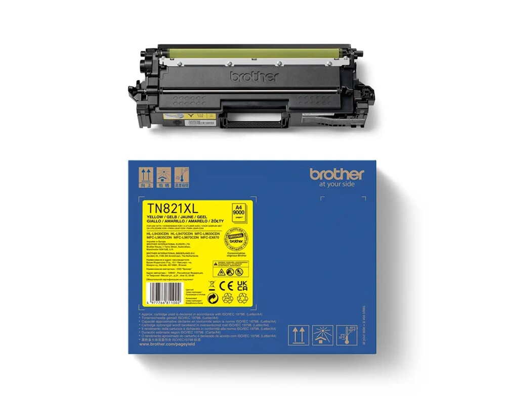 Тонер за принтер BROTHER TN-821XLY Super High Yield Yellow Toner Cartridge for EC Prints 9000 pages 5