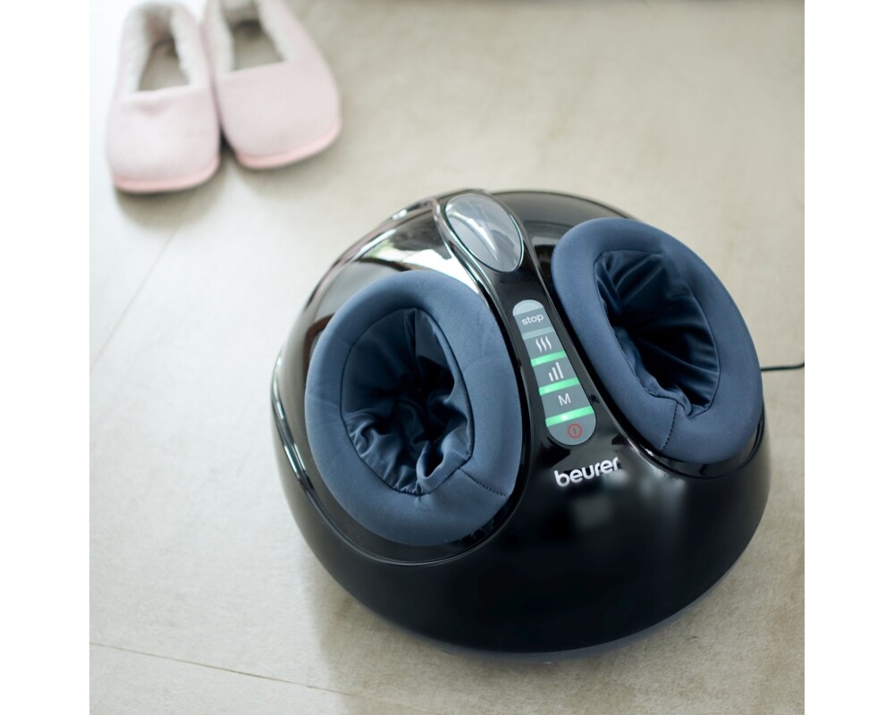 Масажор Beurer FM 90 Shiatsu foot massager;Shiatsu and air pressure massage; Heat function; 3 massage programmes; 3 intensity levels of air compression massage; shoe size 46; washable and removable cover 4