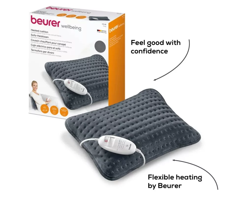 Термоподложка Beurer HK 48 Cosy Heat Pad; 3 temperature settings; auto switch-off after 90 min; washable on 30°; reversable cushion; with inner pad; removable switch; fleece fibre; 40(L)x30(W) cm 5