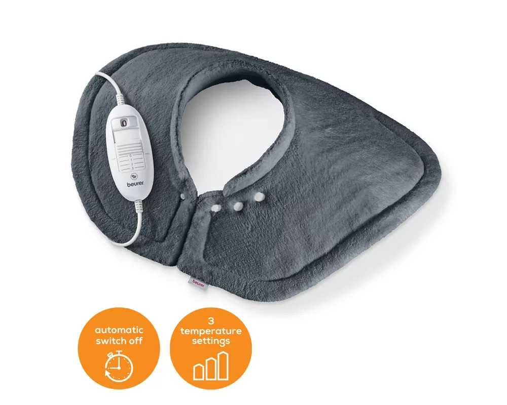 Термоподложка Beurer HK 54 Cosy Shoulder & Neck Heat Pad; 3 temperature settings; auto switch-off after 90 min; washable on 30°; removable switch; fleece fibre;56(L)x52(W) cm 2