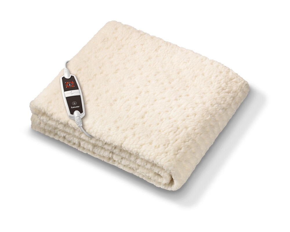 Термоподложка Beurer UB 53 Teddy Single Heated Underblanket; Upper side soft teddy bear fabric; LED controller; 4 temperature settings; washable at 30°; underside: fleece; auto switch from lvl 4/3 to 2 after 3 hours; Oko_Tex 100;150(L)x80(W) cm 2