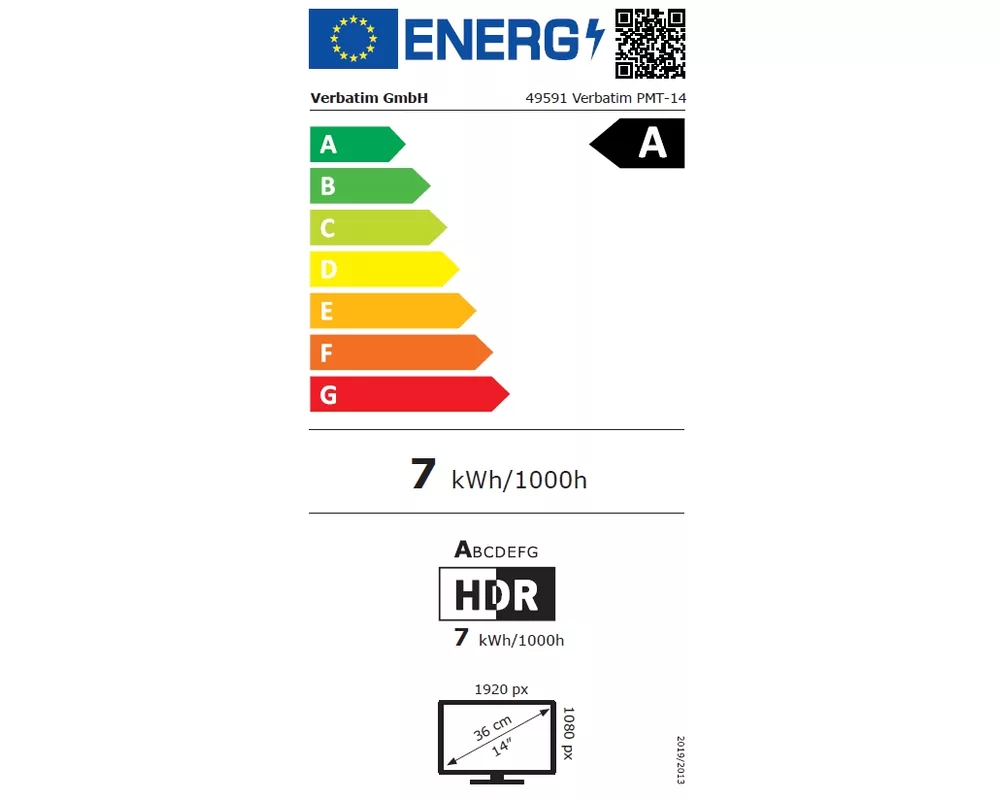 Монитор Verbatim 14" PMT-14 Portable Touchscreen  6