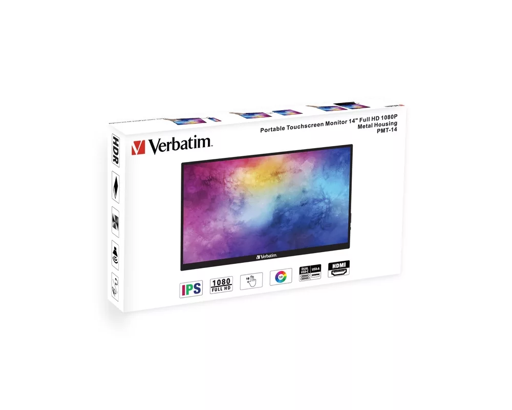 Монитор Verbatim 14" PMT-14 Portable Touchscreen  5