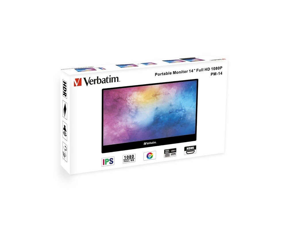 Монитор Verbatim PM-14 Portable Monitor 14" Full HD 1080p 6
