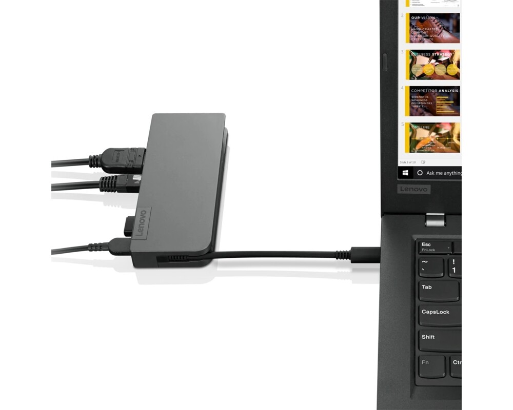 Зарядно Lenovo Powered USB-C TRAVEL HUB 4