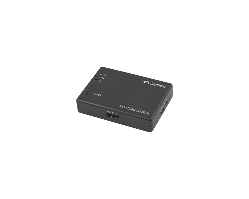 Адаптери Lanberg Video Switch 3x HDMI + Micro USB port + Remote Controller 5