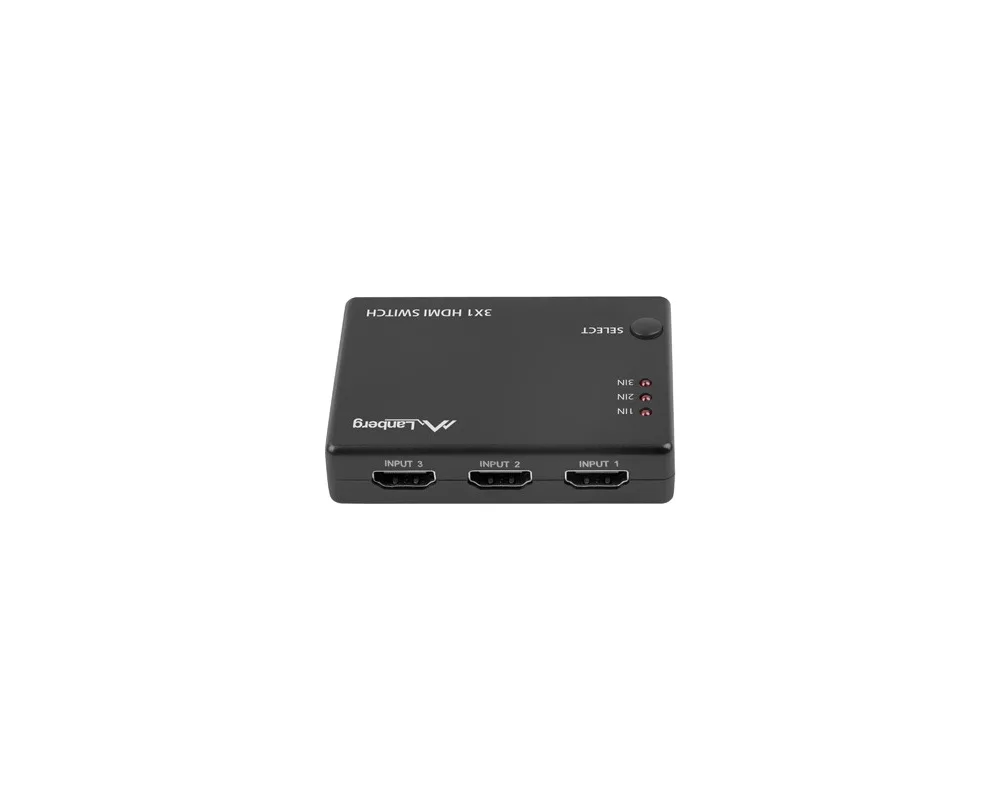 Адаптери Lanberg Video Switch 3x HDMI + Micro USB port + Remote Controller 3