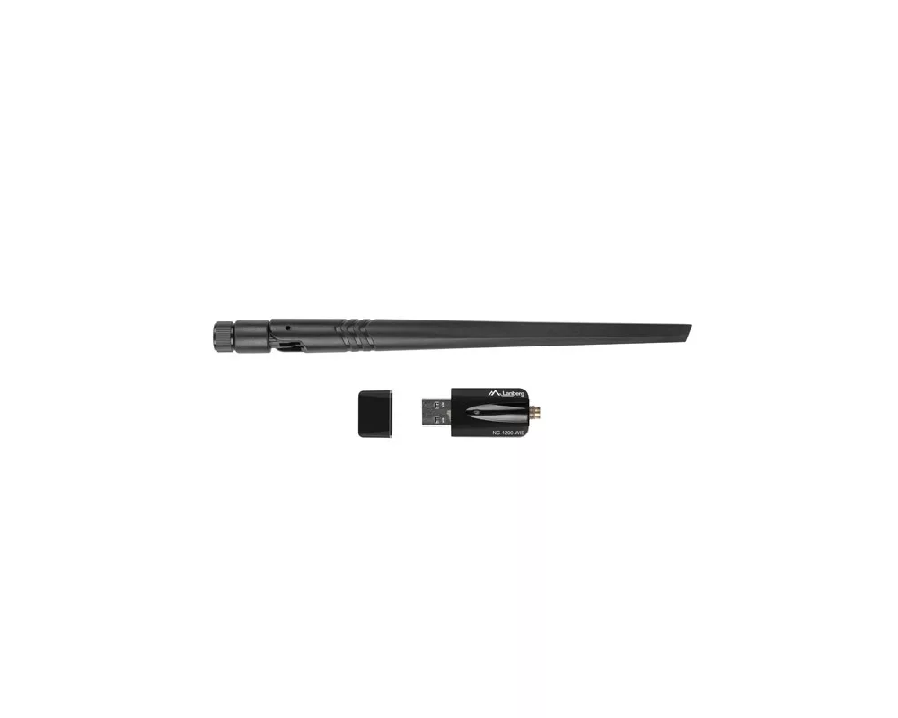 Мрежова карта Lanberg Wireless Network Card USB adapter NC-1200-WIE AC1200 Dual Band 2