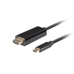 <span>Кабел</span> Lanberg USB-C (M) -> HDMI (M) cable 1.8m 4K 60Hz <span class='catalog-num-in-name'>CA-CMHD-10CU-0018-BK</span> - 
