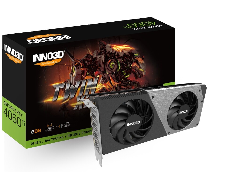 Видеокарта Inno3D GeForce RTX 4060 Ti Twin X2 8GB GDDR6 2