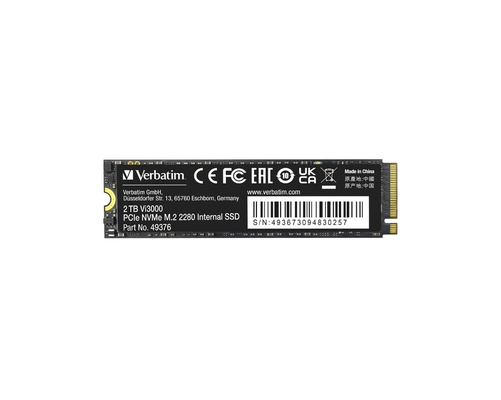 SSD Verbatim Vi3000 Internal PCIe NVMe M.2 SSD 2TB 2