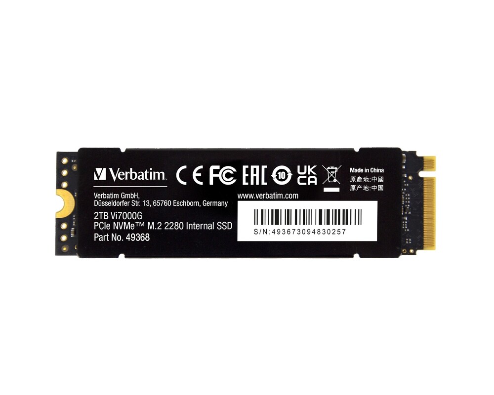 SSD Verbatim Vi7000G Internal PCIe NVMe M.2 SSD 2TB 2