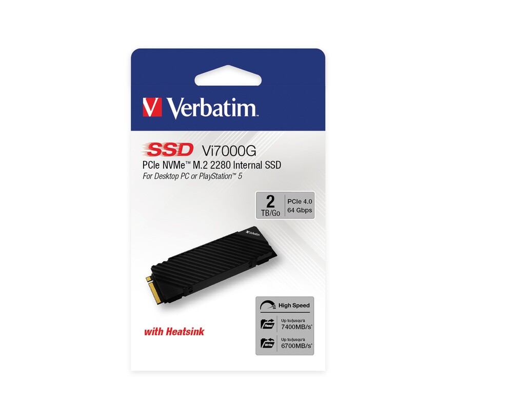 SSD Verbatim Vi7000G Internal PCIe NVMe M.2 SSD 2TB 5