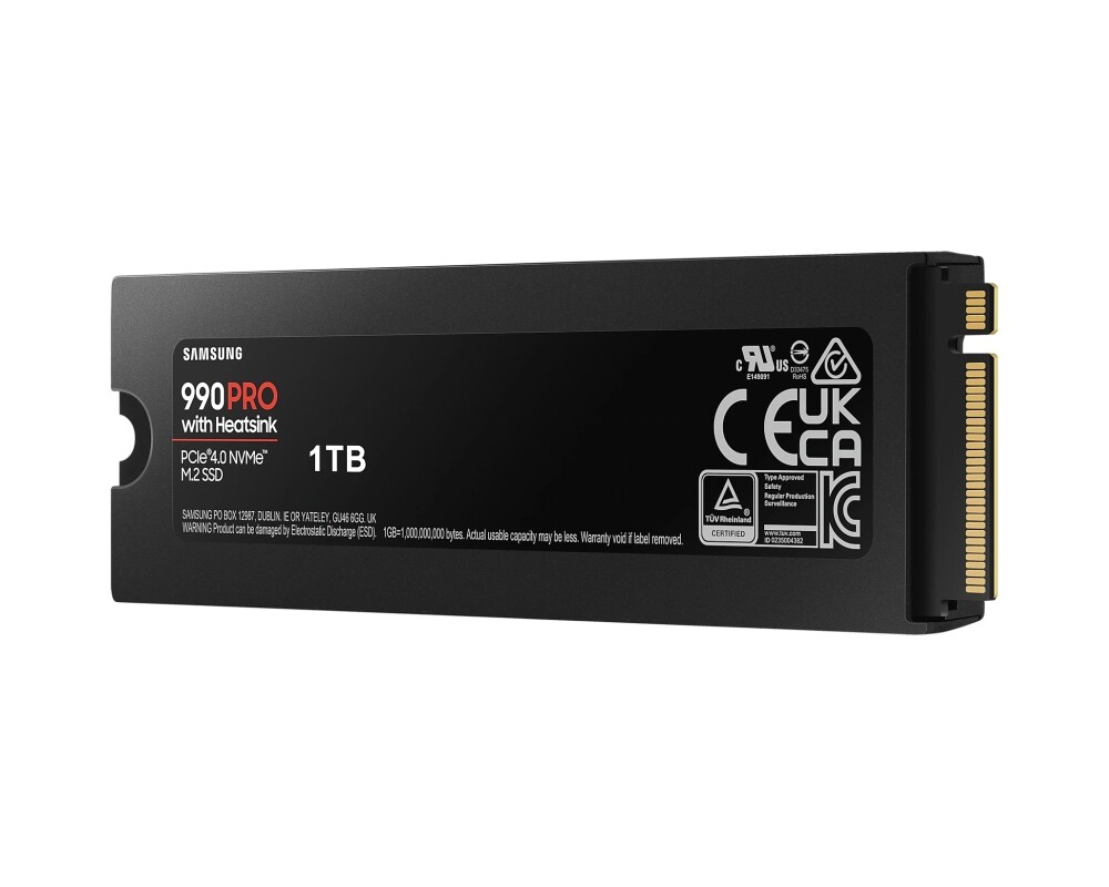 SSD 1TB Samsung 990 PRO с Heatsink M.2 2280 PCIe 4.0 SSD 8