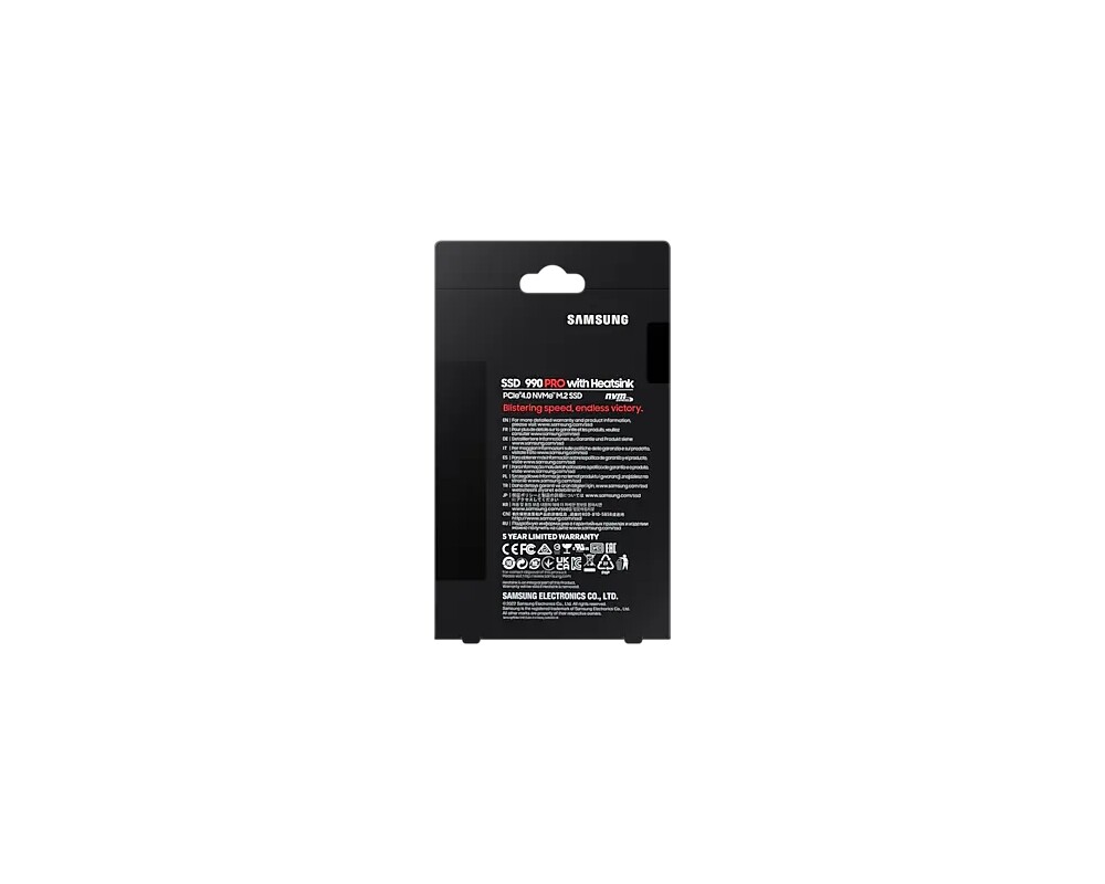 SSD 1TB Samsung 990 PRO с Heatsink M.2 2280 PCIe 4.0 SSD 12