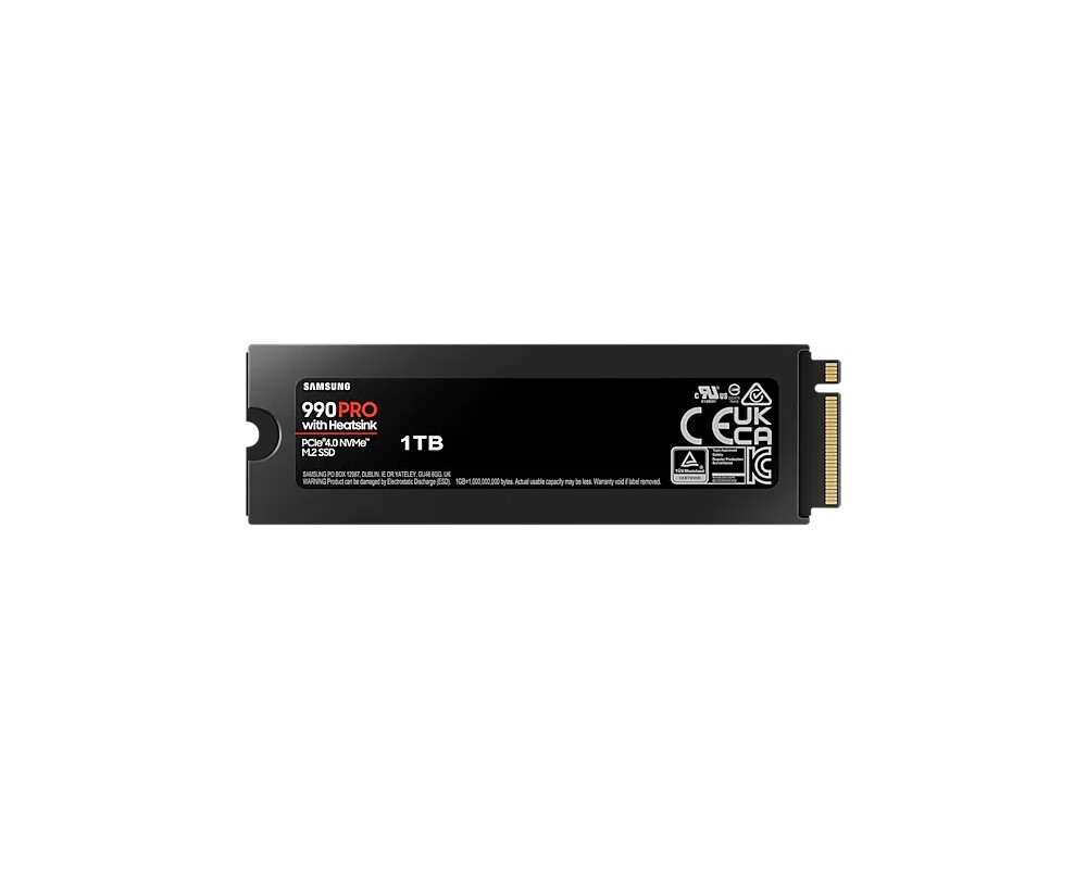 SSD 1TB Samsung 990 PRO с Heatsink M.2 2280 PCIe 4.0 SSD 6