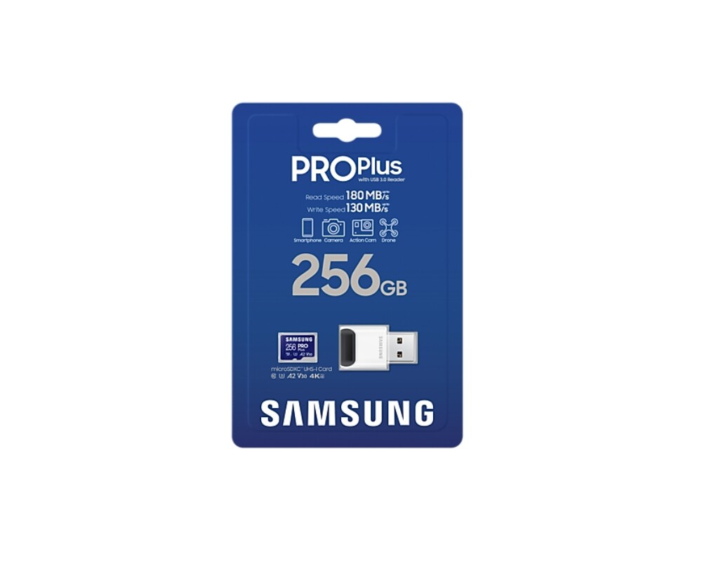 Флаш карта Samsung 256GB micro SD Card PRO Plus with USB Reader 4