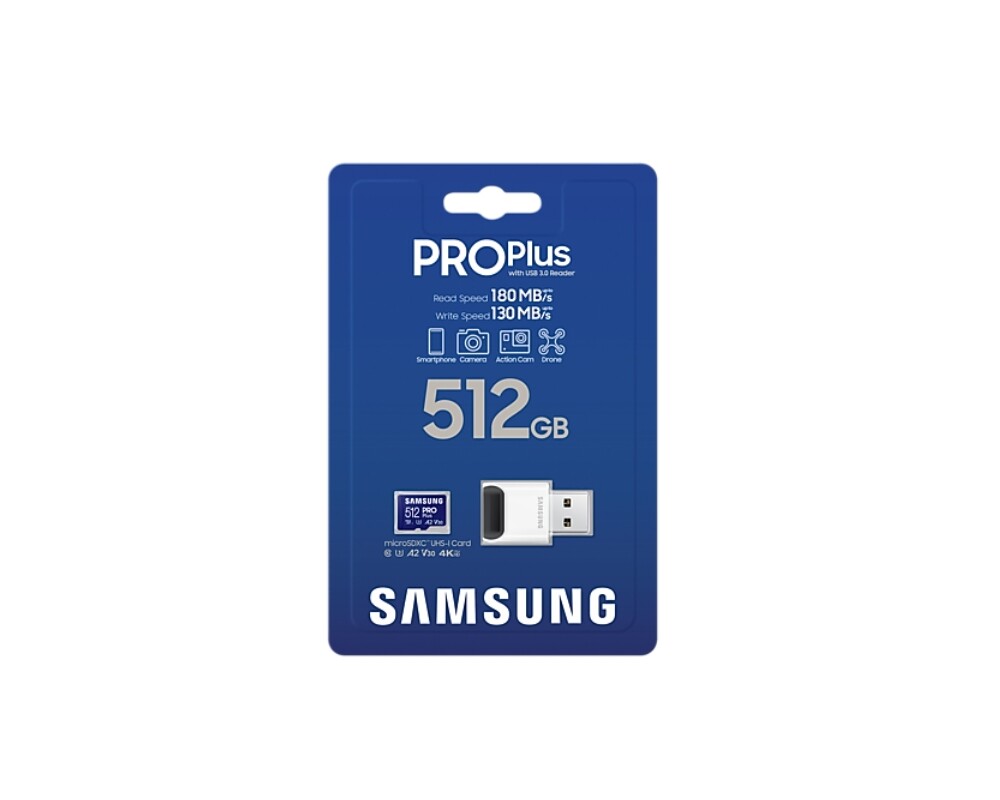 Флаш карта Samsung 512GB micro SD Card PRO Plus with USB Reader 4