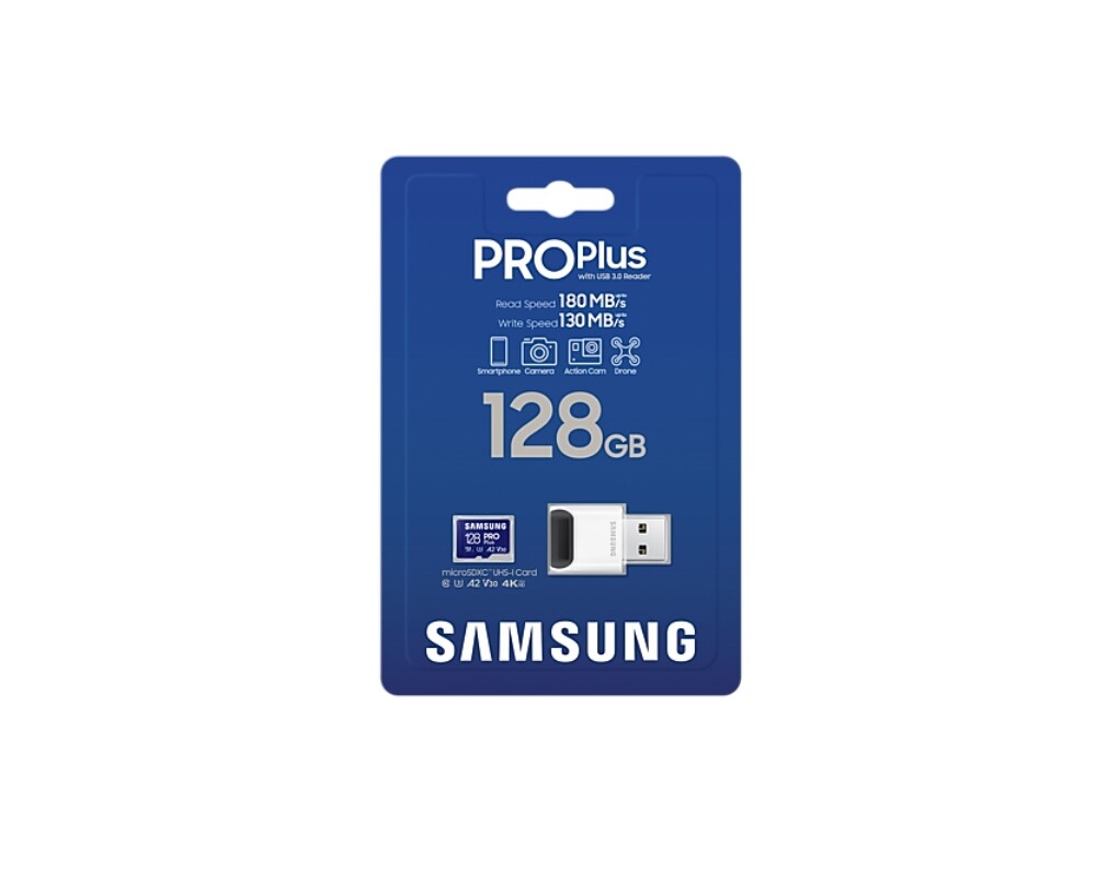 Флаш карта Samsung 128GB micro SD Card PRO Plus with USB Reader 5