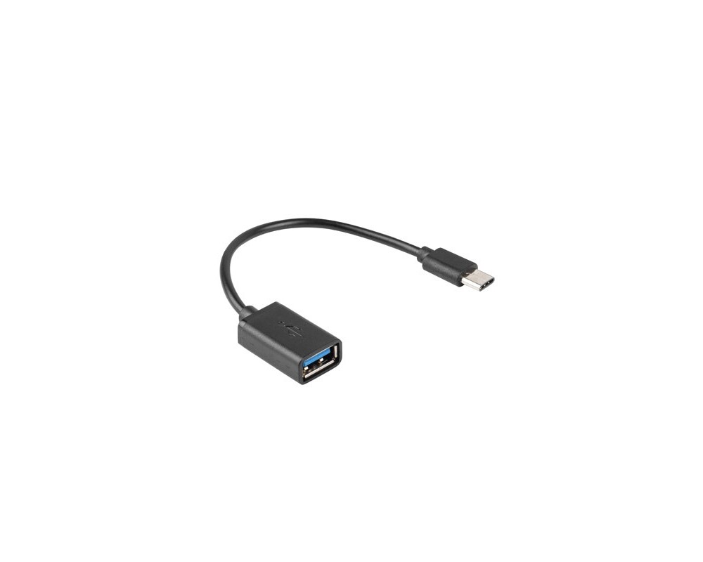 Адаптери Lanberg adapter USB-C(m) 2.0 -> USB-A(f) cable 15cm OTG 2