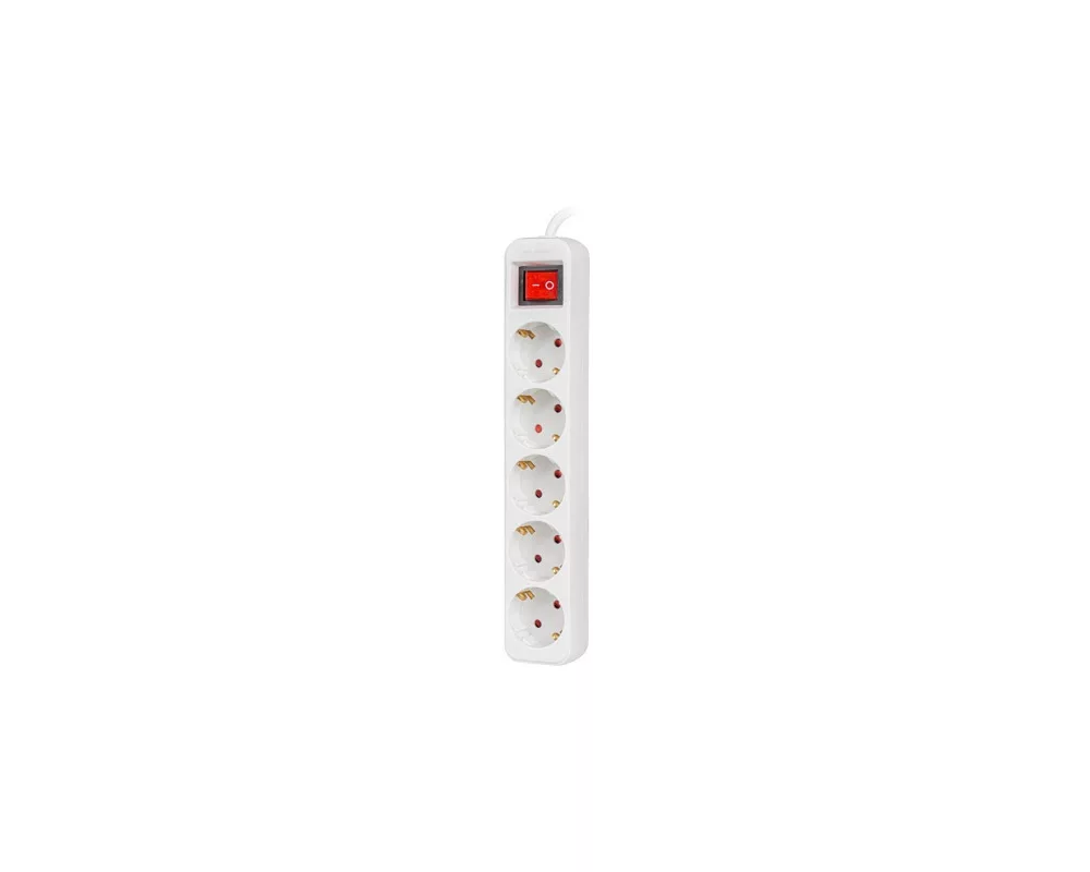 Разклонител Lanberg power strip 3m 5x Schuko outlets with circuit breaker quality-grade copper cable 3