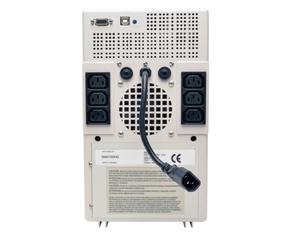 UPS Tripp Lite by Eaton UPS SmartPro 230V 700VA 450W Medical-Grade Line-Interactive Tower UPS with 6 Outlets 2