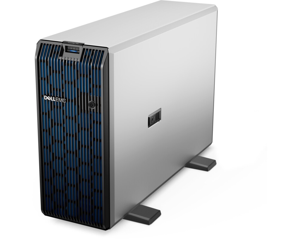 Сървър DELL PE T550 Chassis 8 x 3.5inch Intel Xeon Silver 4310 16GB 1x960GB SSD SATA Bezel DVD RW No NIC PERC H755 with front load 3